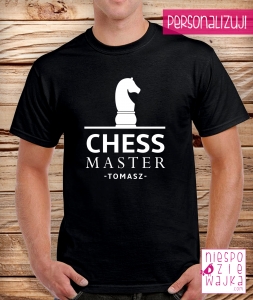 chess master-imie_koszulka_szachisty_szachy_niespodziewajka